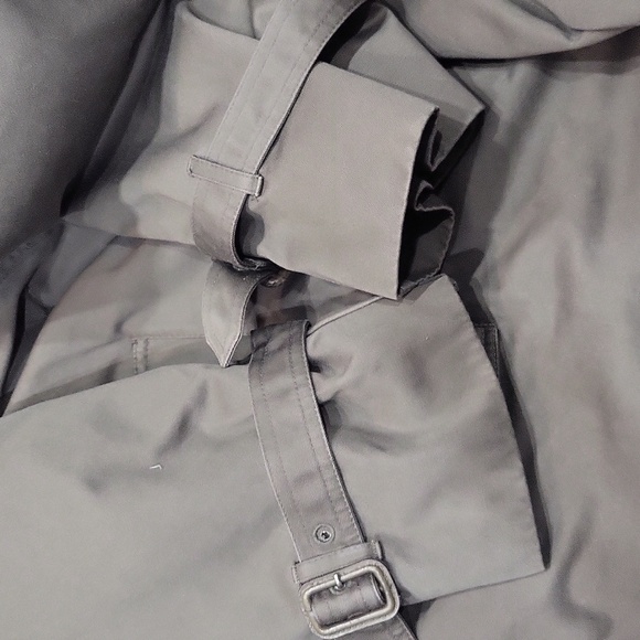 London Fog men's Removable Liner Double Breast Long Brown Trench Coat 42R warm - Picture 12 of 16